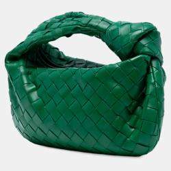 Pre Owned Bottega Veneta Green Mini Nappa Intrecciato Jodie