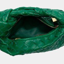 Pre Owned Bottega Veneta Green Mini Nappa Intrecciato Jodie