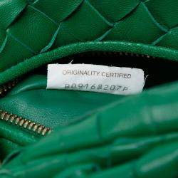 Pre Owned Bottega Veneta Green Mini Nappa Intrecciato Jodie
