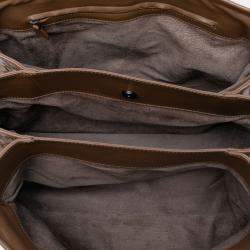 Pre Owned Bottega Veneta Brown Medium Nappa Intrecciato Roma Tote