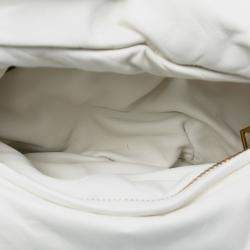 Pre Owned Bottega Veneta White Mini Nappa Puffy Jodie
