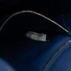 Pre Owned Bottega Veneta Blue Nappa Intrecciato Wavy Cassette Crossbody