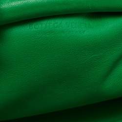 Pre Owned Bottega Veneta Green Intrecciato Leather Mini The Pouch Bag