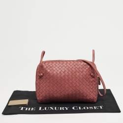 Pre Owned Bottega Veneta Old Rose Intrecciato Leather Nodini Shoulder Bag
