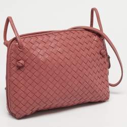 Pre Owned Bottega Veneta Old Rose Intrecciato Leather Nodini Shoulder Bag
