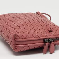 Pre Owned Bottega Veneta Old Rose Intrecciato Leather Nodini Shoulder Bag
