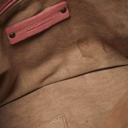 Pre Owned Bottega Veneta Old Rose Intrecciato Leather Nodini Shoulder Bag