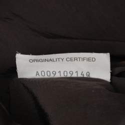 Pre Owned Bottega Veneta Dark Brown Intrecciato Leather Medium Dustbag Pouch