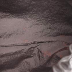 Pre Owned Bottega Veneta Dark Brown Intrecciato Leather Medium Dustbag Pouch