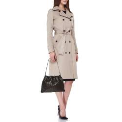 Pre Owned Bottega Veneta Dark Brown Intrecciato Leather Medium Dustbag Pouch