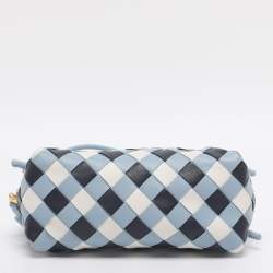 Pre Owned Bottega Veneta Tri Color Intrecciato Leather Concert Pouch