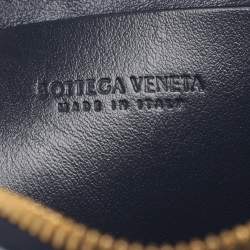 Pre Owned Bottega Veneta Tri Color Intrecciato Leather Concert Pouch