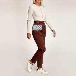 Pre Owned Bottega Veneta Tri Color Intrecciato Leather Concert Pouch