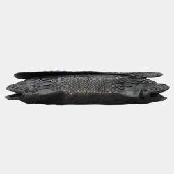 Pre Owned Bottega Veneta Python Flap Shoulder Bag