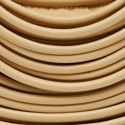 Pre Owned Bottega Veneta Beige Leather Tubular Mini Double Knot Hobo