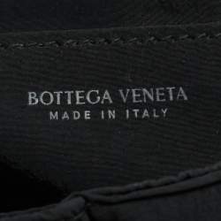 Pre Owned Bottega Veneta Black Intreccio Nylon Cassette Belt Bag