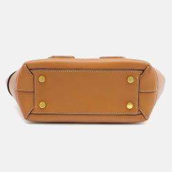 Pre Owned Bottega Veneta Brown Leather Arco Mini