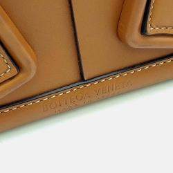 Pre Owned Bottega Veneta Brown Leather Arco Mini