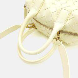 Pre Owned Bottega Veneta Yellow Leather Bauletto Mini Tote and Shoulder Bag