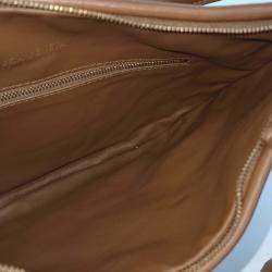Pre Owned Bottega Veneta Brown Leather Gemelli Medium