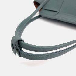 Pre Owned Bottega Veneta Green Leather Arco Small