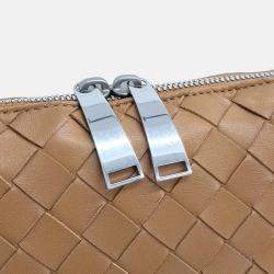 Pre Owned Bottega Veneta Brown Leather mesh crossbody bag