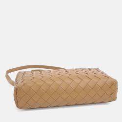 Pre Owned Bottega Veneta Brown Leather mesh crossbody bag