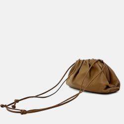 Pre Owned Bottega Veneta Brown Butter Calf Crossbody Bag