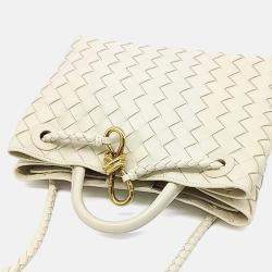 Pre Owned Bottega Veneta Beige Leather Andiamo Small