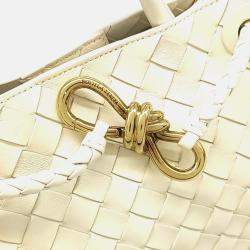Pre Owned Bottega Veneta Beige Leather Andiamo Small
