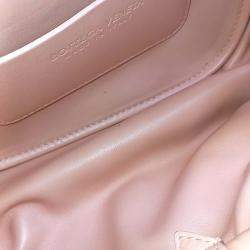Pre Owned Bottega Veneta Pink Leather Vik Crossbody Bag