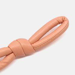 Pre Owned Bottega Veneta Pink Leather Vik Crossbody Bag