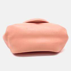 Pre Owned Bottega Veneta Pink Leather Vik Crossbody Bag