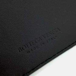 Pre Owned Bottega Veneta Brown Leather Mesh Card Wallet