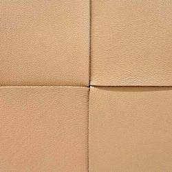 Pre Owned Bottega Veneta Beige Leather Cassette Zipper Long Wallet