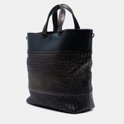 Pre Owned Bottega Veneta Brown Nappa Intrecciato Imperatore Convertible Tote