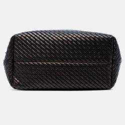 Pre Owned Bottega Veneta Brown Nappa Intrecciato Imperatore Convertible Tote