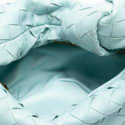 Pre Owned Bottega Veneta Blue Candy Nappa Intrecciato Jodie