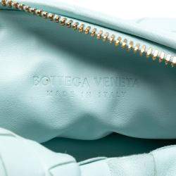 Pre Owned Bottega Veneta Blue Candy Nappa Intrecciato Jodie