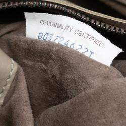 Pre Owned Bottega Veneta Grey Small Nappa Intrecciato Roma Satchel