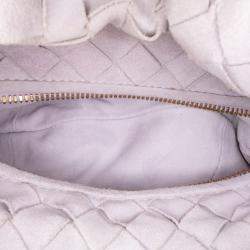 Pre Owned Bottega Veneta Purple Mini Suede Intrecciato Jodie