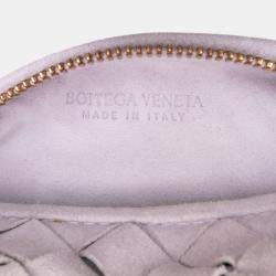 Pre Owned Bottega Veneta Purple Mini Suede Intrecciato Jodie
