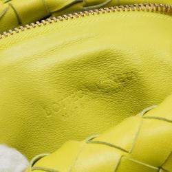 Pre Owned Bottega Veneta Yellow Mini Nappa Intrecciato Jodie