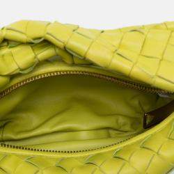Pre Owned Bottega Veneta Yellow Mini Nappa Intrecciato Jodie
