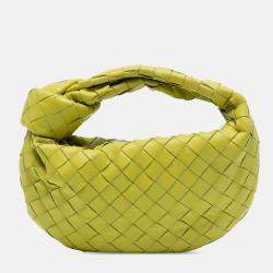 Pre Owned Bottega Veneta Yellow Mini Nappa Intrecciato Jodie
