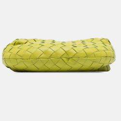 Pre Owned Bottega Veneta Yellow Mini Nappa Intrecciato Jodie