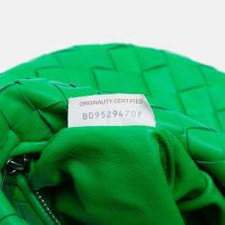 Pre Owned Bottega Veneta Green Mini Nappa Intrecciato Jodie