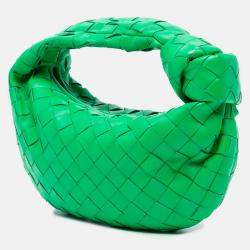 Pre Owned Bottega Veneta Green Mini Nappa Intrecciato Jodie