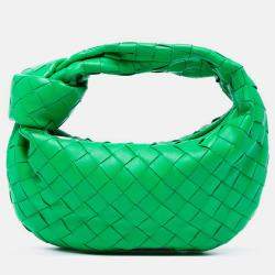 Pre Owned Bottega Veneta Green Mini Nappa Intrecciato Jodie