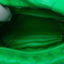 Pre Owned Bottega Veneta Green Mini Nappa Intrecciato Jodie